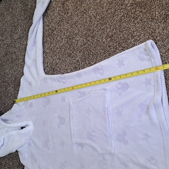 Disney Mickey Mouse Minnie Mouse Plush Sherpa Lounge Hoodie Size Small - Picture 8 of 13